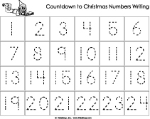 Calendar Number Writing Worksheet for preschool and kindergarten