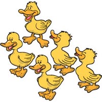 Five little ducks rhyme and activity for preschool and kindergarten