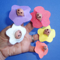 Five Little flowers rhyme and activity for preschool