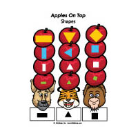 Apple On Top preschool kindergarten shapes activities
