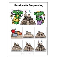 The Sandcastle sequencing cards and activity for preschool