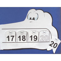 Alligator Teeth Number Line Activity for preschool