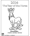 Chinese New Year Year of the Horse Coloring Page