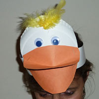 One Duck Stuck preschool and kindergarten duck headband craft