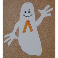 Foot ghost craft for preschool and kindergarten