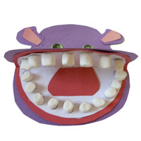 Preschool, Kindergarten Hippo Teeth Craft and Activities