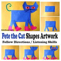 Pete the Cat Shapes Craft and Lesson Plan