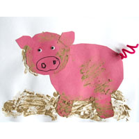 farm animals and pig craft and activities for preschool and kindergarten