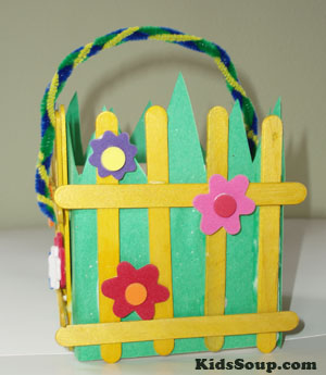 Easter basket craft idea for preschool and kindergarten