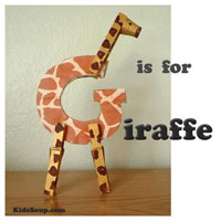 Preschool Kindergarten G for Giraffe Craft 