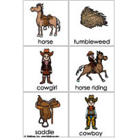 In the Wild West Concentration Game and Printables
