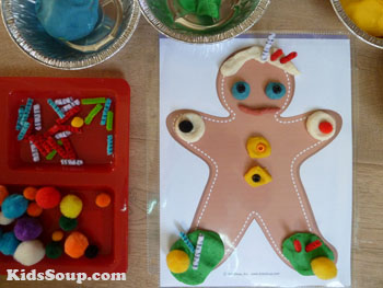 Gingerbread Man and Girl fine motor skill activity and printables