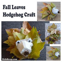 Preschool Kindergarten Hedgehog Craft and Fine Motor Skills Activity