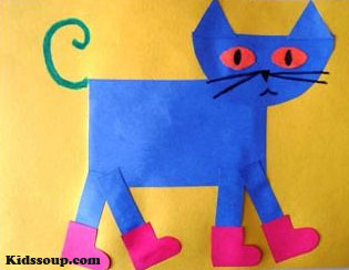 Pete the Cat Shapes Artwork | KidsSoup