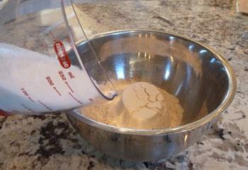 preschool non cook play dough recipe step 2