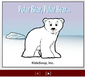 Polar bear rhyme and booklet for preschool and kindergarten