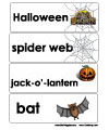preschool and kindergarten Halloween word wall printables