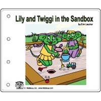 In the Sandbox emergent reader booklet for kindergarten