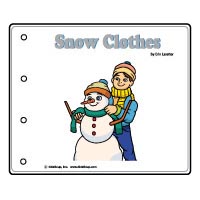 preschool and kindergarten Snow Clothes emergent reader printables
