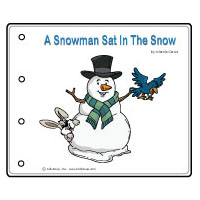 preschool and kindergarten Snowman Sat in the Snow emergent reader printables