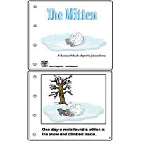 preschool and kindergarten The Mitten emergent reader printables