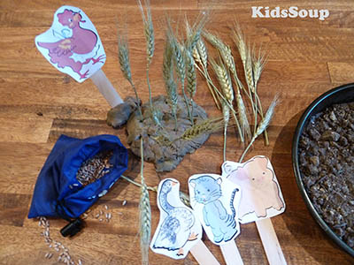 Little Red Hen story puppets and activities preschool and kindergarten