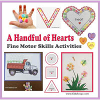 Hearts fine motor activities and printables for preschool