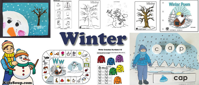 Winter activities, crafts, and games for preschool and kindergarten