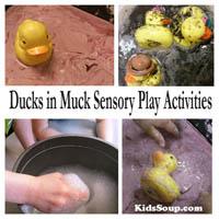 Ducks in Muck Sensory Play preschool