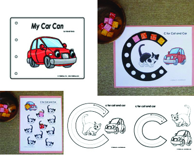 C is for Cat and Car Exploration Mats and Worksheets