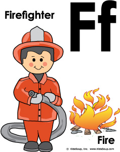 F for Firefighter Poster and Puzzle