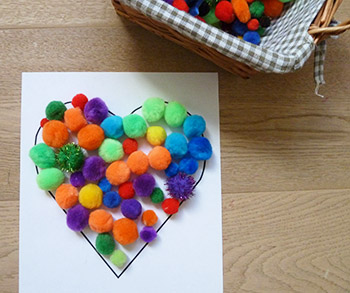 Fill the heart - Valentine's Day and heart math activity for preschool
