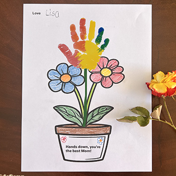 Hands down, you're the best Mom! Preschool Mother's Day Craft and Rhyme
