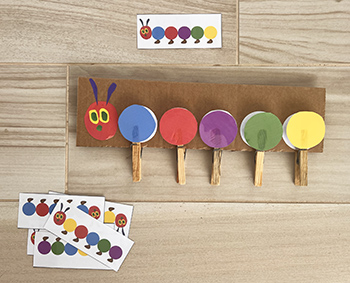 The Very Hungry Caterpillar patterns and fine motor activity for preschool and kindergarten