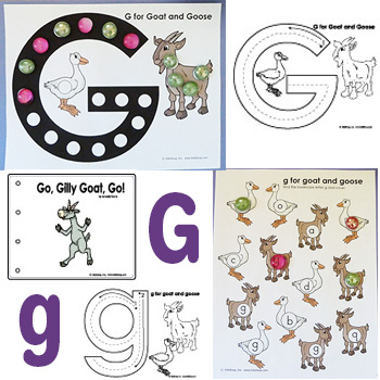 Letter G exploration Mats and activities for preschool and kindergarten