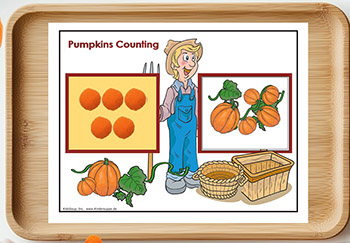 Pumpkin Counting – Number Sense preschool activity