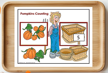Pumpkin Counting – Number Sense preschool activity