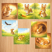 Bunny finds a carrot story sequencing preschool activity