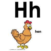 H for Hen Posters Preschool and Kindergarten