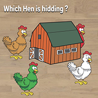 Which Hen is Hidding? color recognition preschool activity 