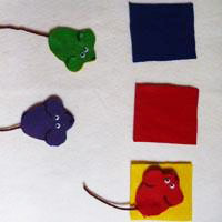 Mouse Paint Felt Story preschool activity