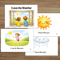 I love the Weather emergent reader booklet for preschool
