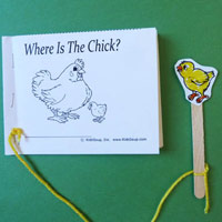 Where Is the Chick? Location Activity and Booklet Preschool