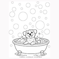 Bubbles tracing preschool worksheet and activity
