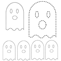 Ghost tracing and cutting activity preschool and kindergarten