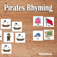 Pirates Rhyming game and activity