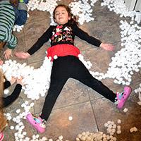 Snow - Fun with  cotton balls activities and games preschool