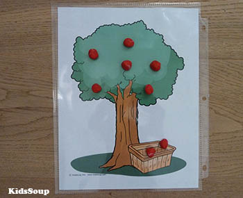 Free Apple Play Dough Mats Perfect for Preschoolers - Natural