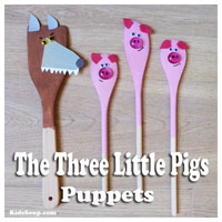 The Three Little Pigs Puppets preschool story time