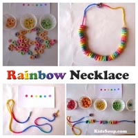 Rainbow Necklace craft
